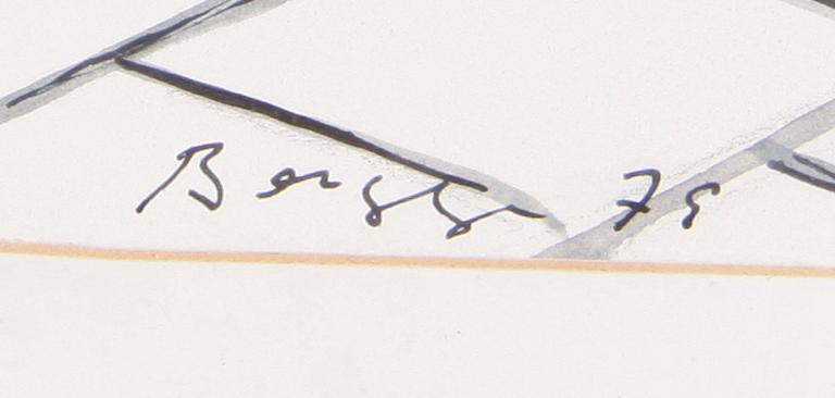 BERGGREN, KALLE. Akvarell. Sign o dat. -79.