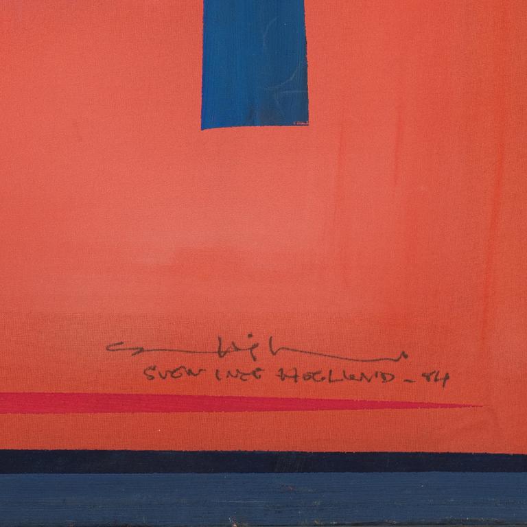 Sven Inge Höglund, acrylic on textile, signed and dated -84.