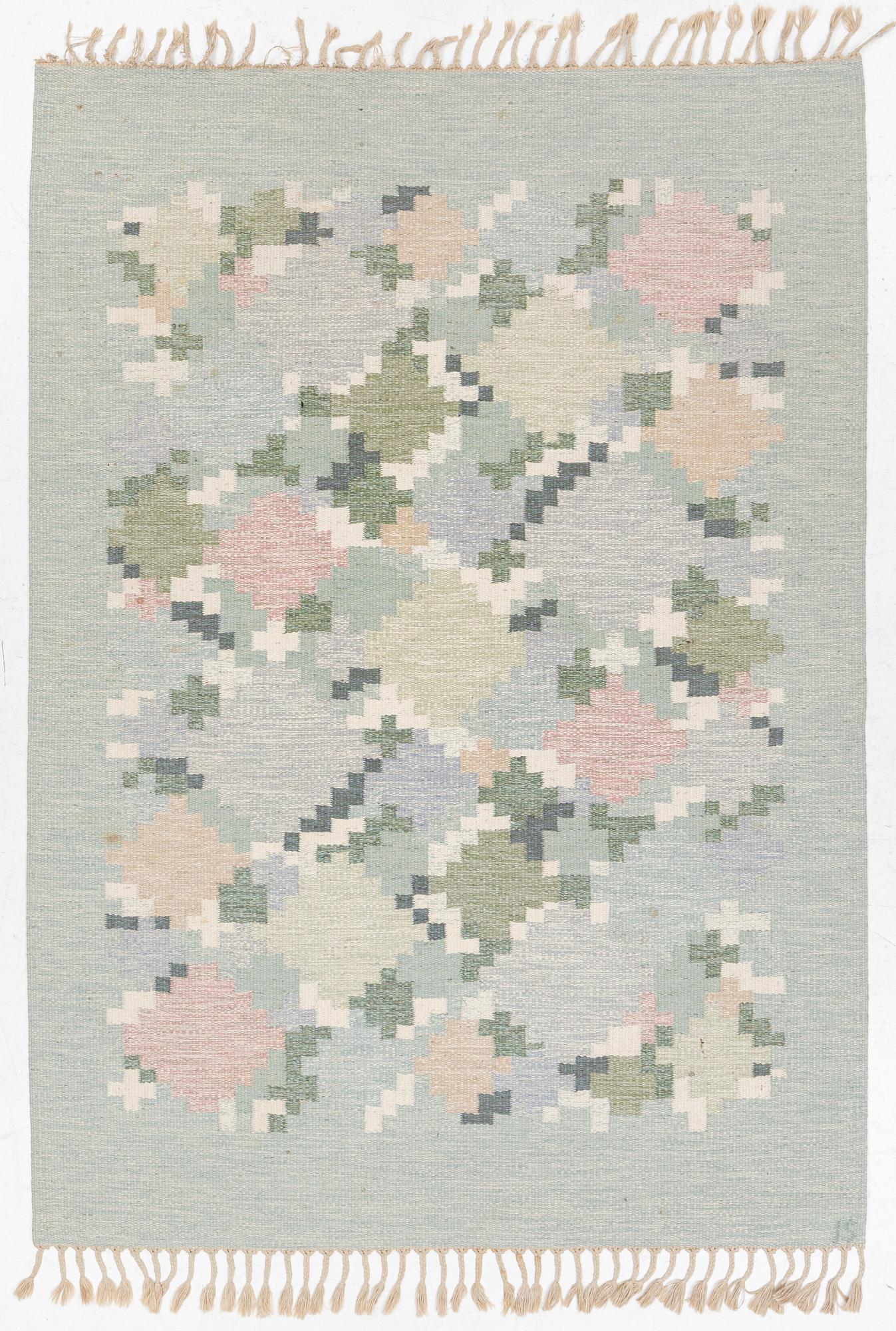 Ingegerd Silow, rölakan, signerad, ca 230 x 170 cm.