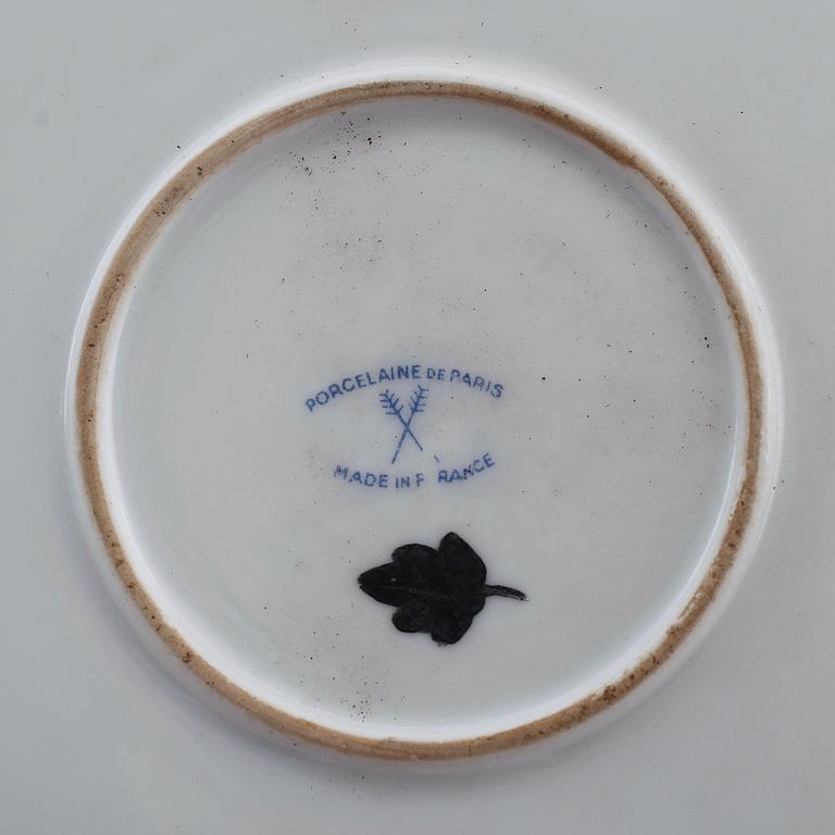 TÊTE-A-TÊTE, 6 delar, empirestil, porslin, Paris, 1900-talets första hälft.