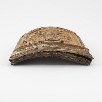 A carved and giltwood door to a church tabernacle, 18th/19th Century.