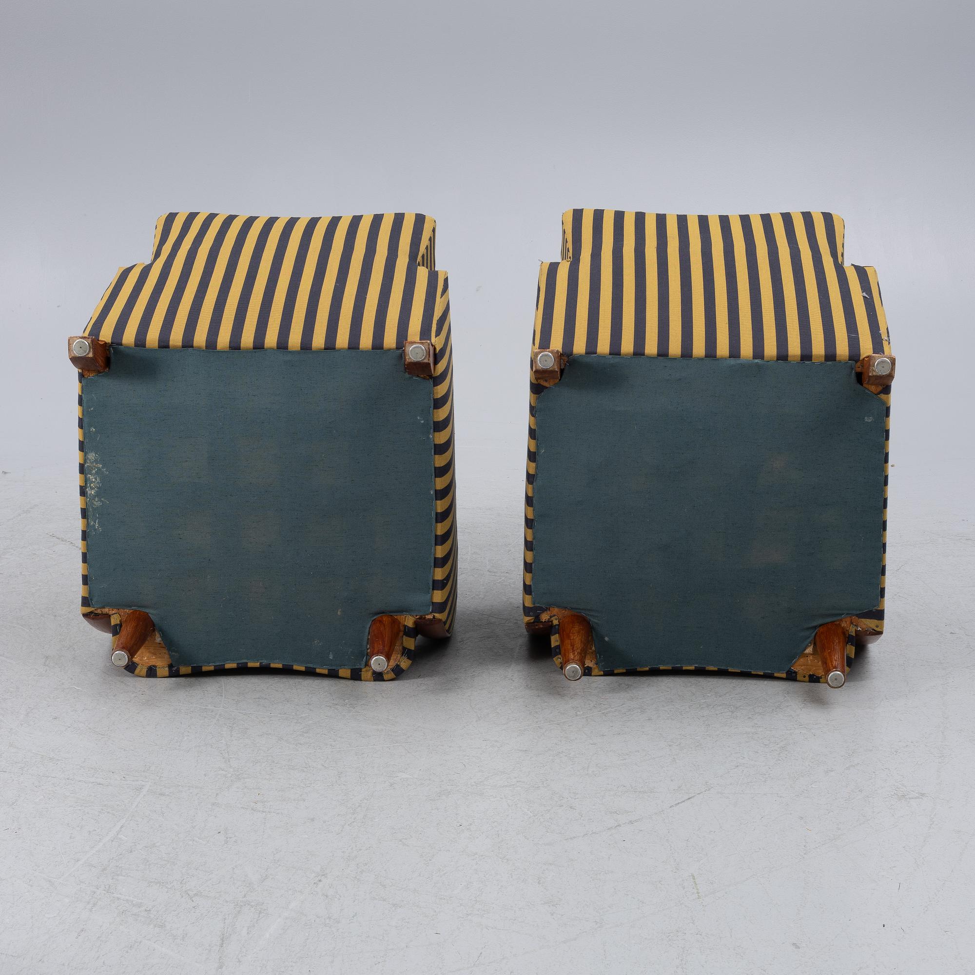 Clubfåtöljer, ett par 1930-tal.