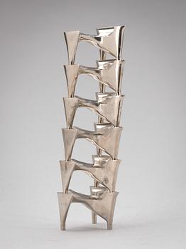 LJUSSTAKE, 6 delar, Nagel, 1960-tal, Västtyskland.
Vitmetall.