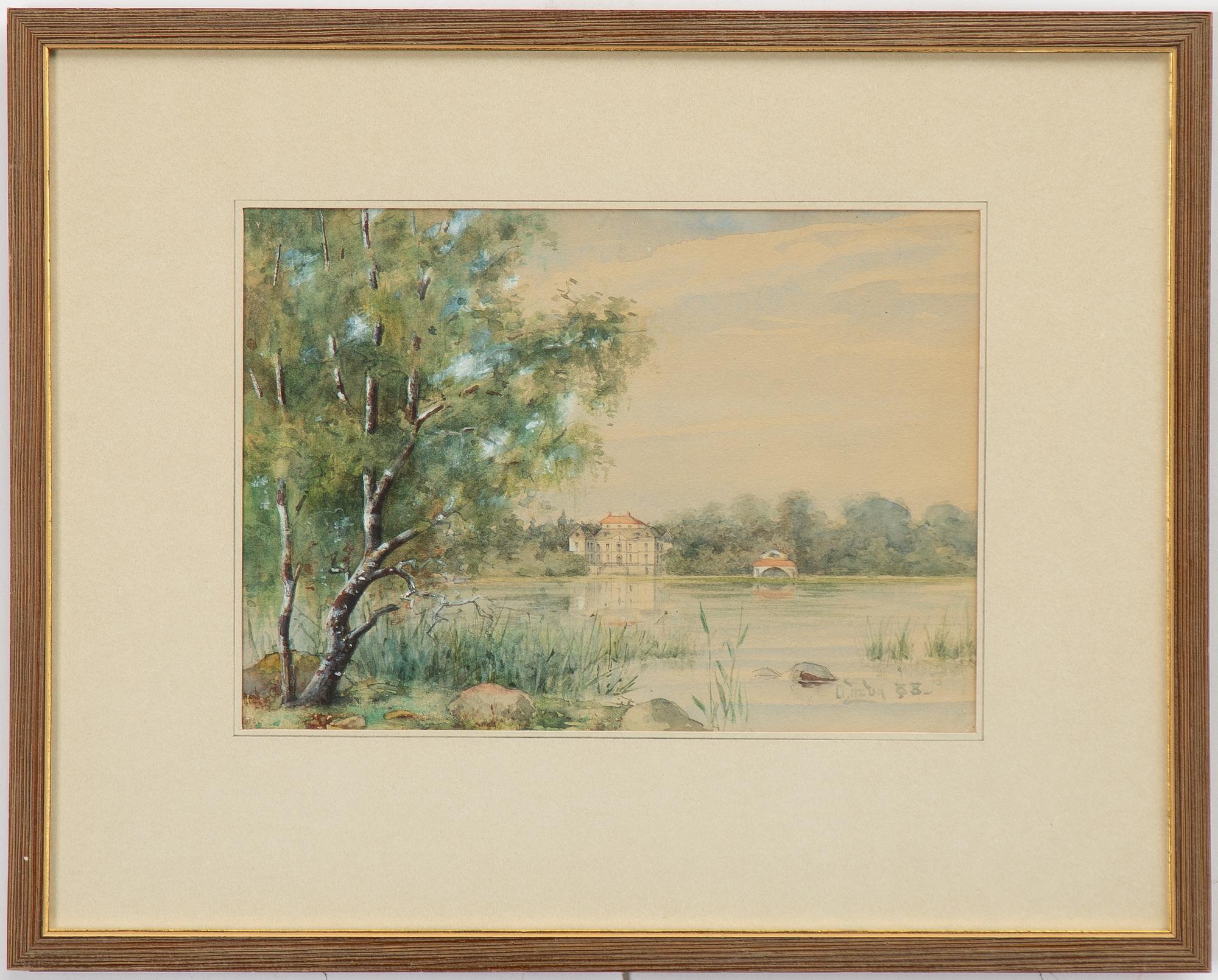 Olle Hjortzberg, View of Näsby Castle.