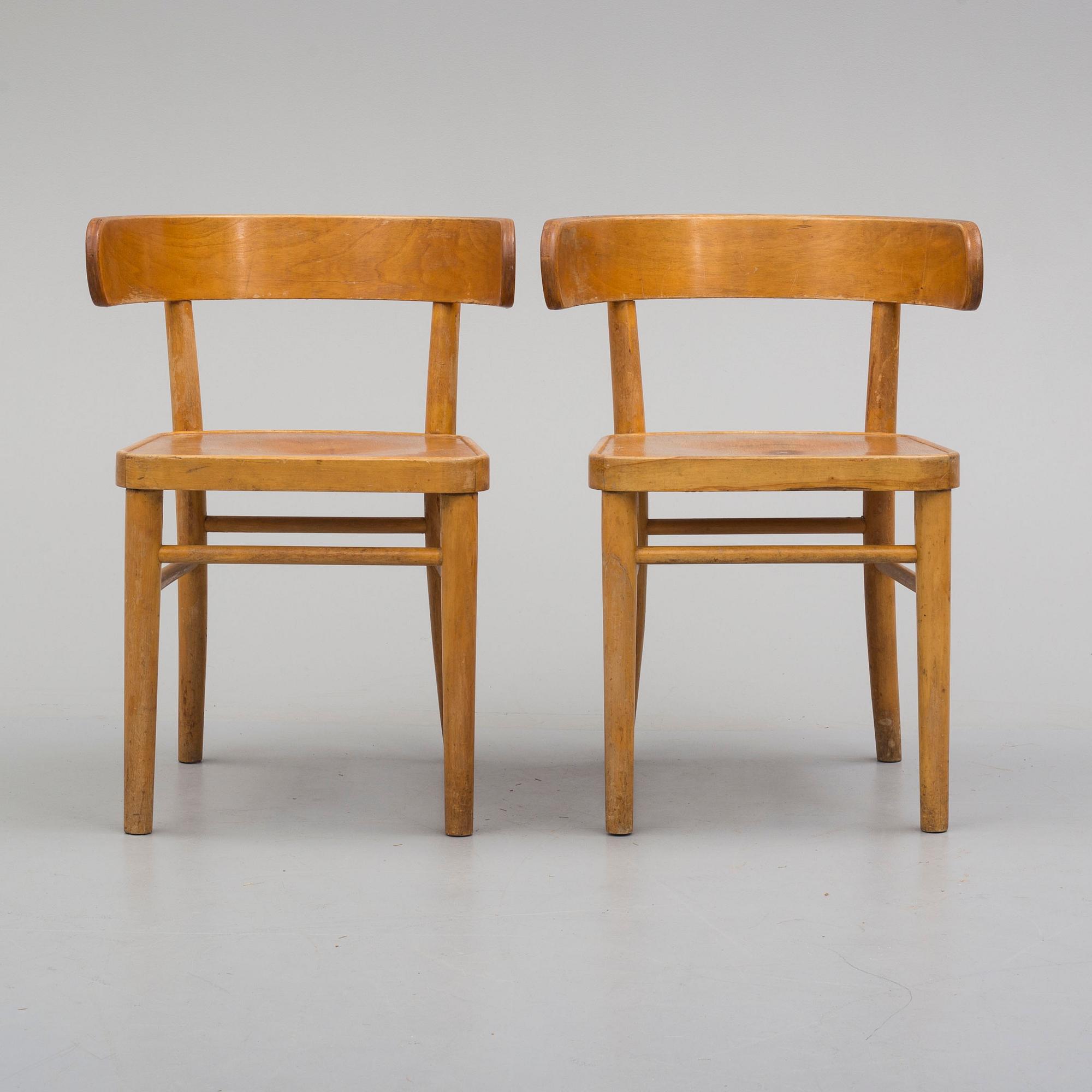 A set of 8 'WWII' chairs by Werner West, designed 1930.