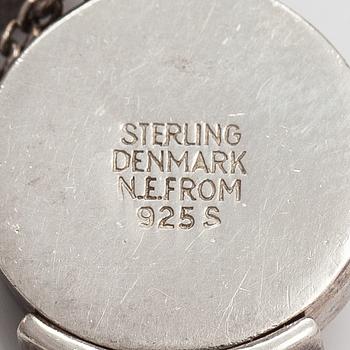 N. E. Form, A bracelet, ring and earrings made of sterling silver. Denmark.