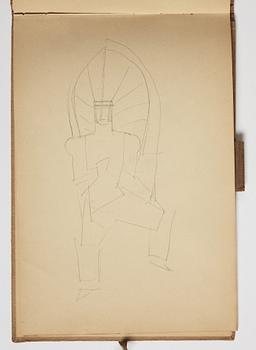 GÖSTA ADRIAN-NILSSON, sketchpad, 1920/30's, by the artist's own hand inscribed GAN with indian ink on the cover.