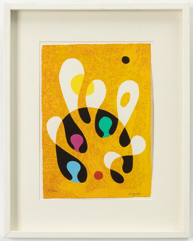 Pierre Olofsson, five colour lithographs.