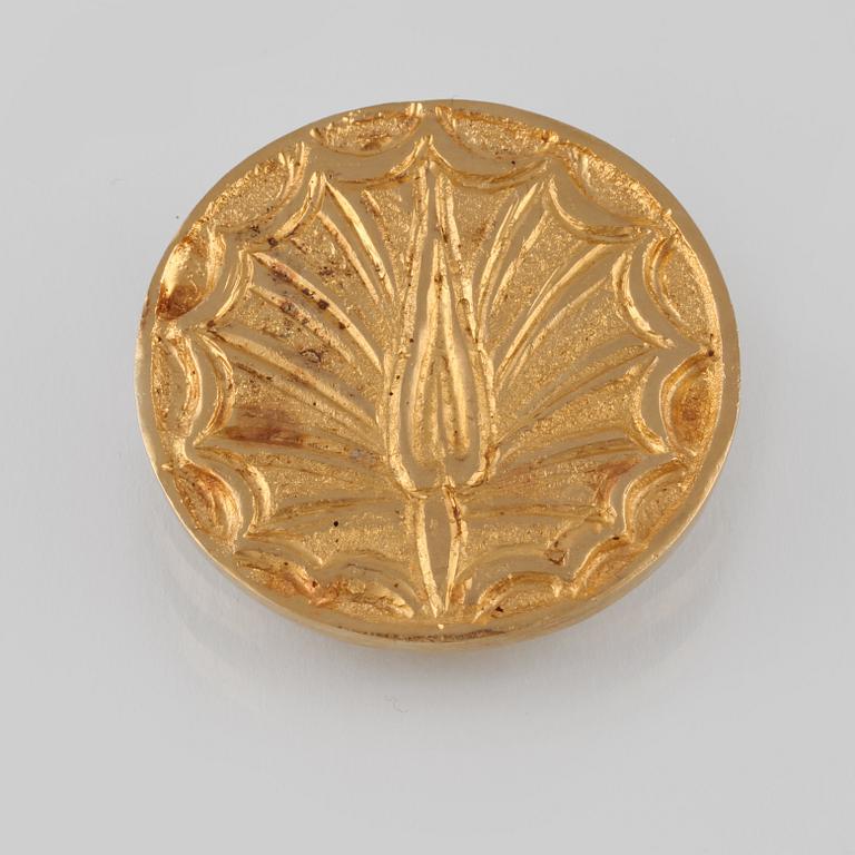 BROSCH, 18K guld, utländska stämplar. Vikt 16,3 gram.