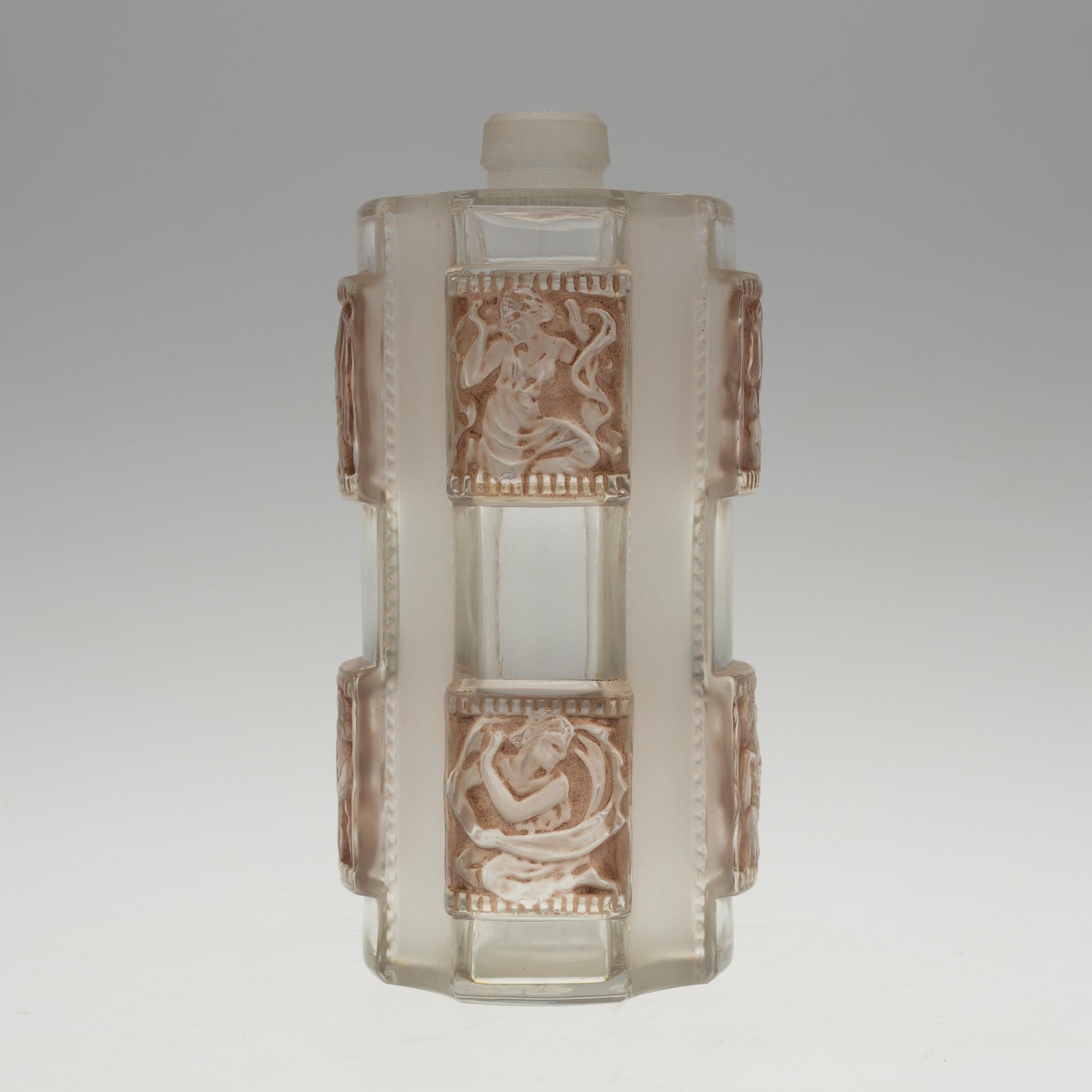 A René Lalique 'Hélène', flacon no 1, moulded glass bottle, France 1942-51.