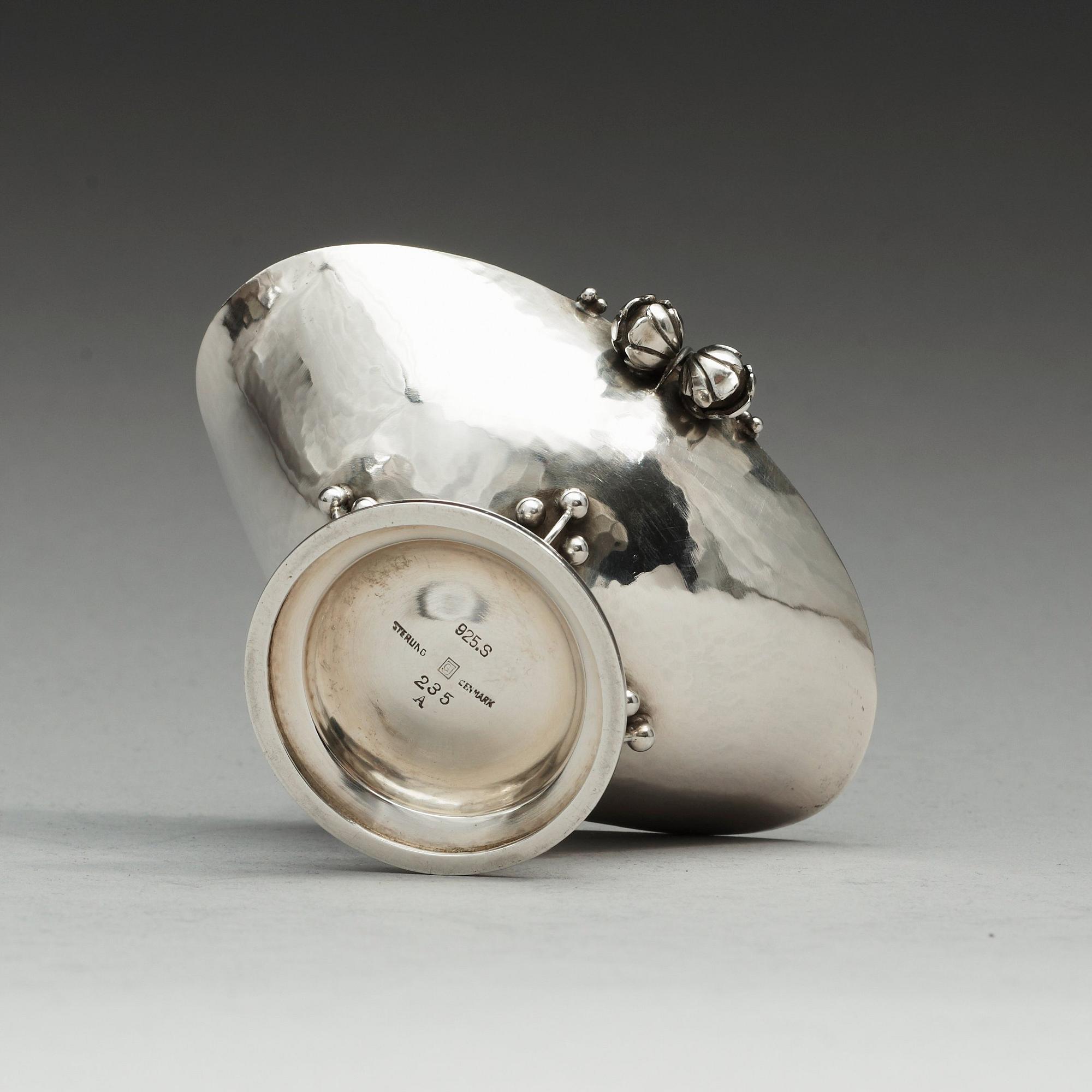 GEORG JENSEN, skål, Köpenhamn 1933-44, sterling.