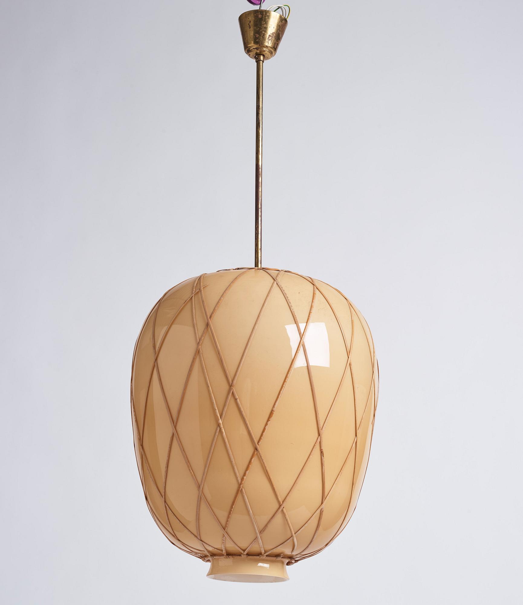 Harald Notini, taklampa, "modell 11555" Arvid Böhlmarks Lampfabrik, 1940-tal.