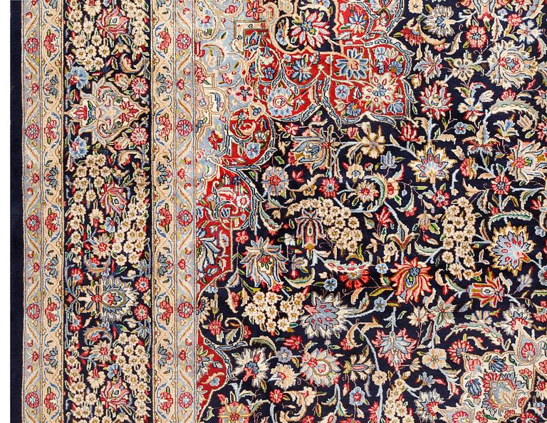 Rug, Kirman, southeastern Iran, approximately 387 x 294 cm.