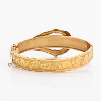 An 18K gold bracelet. Victor Janson Guldvaru AB, Lindesberg 1947.