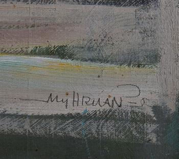 OKÄND KONSTNÄR, olja på pannå, sign.