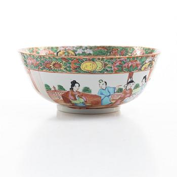 Fat och skål, porslin, Kanton, Kina, Qingdynastin, 1800-tal.