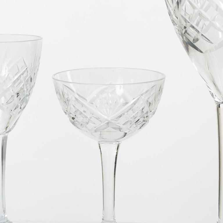 A 48-piece 'Helga' glass service, Kosta, Sweden.