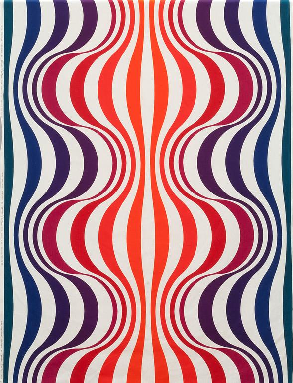 TEXTIL, bomull, Verner Panton för Mira-X. 1970-tal.