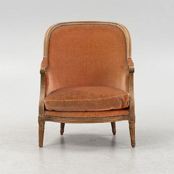 Bergère/ fåtölj, Louis XVI, 1700-tal.