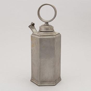 A 18th Century pewter flask.