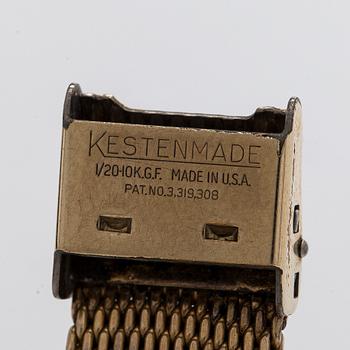 Hamilton, Ventura, rannekello, 35 x 32 mm, kullattu, sähkötoiminen, 1950/60.