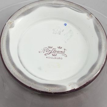 SKÅL SAMT LJUSSTAKAR, ett par, Louise Adelborg, Rörstrand, 1920-tal.