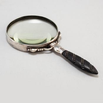 GEORG JENSEN, a silver magnifying glass, Copenhagen Denmark, first part of the 20thC.