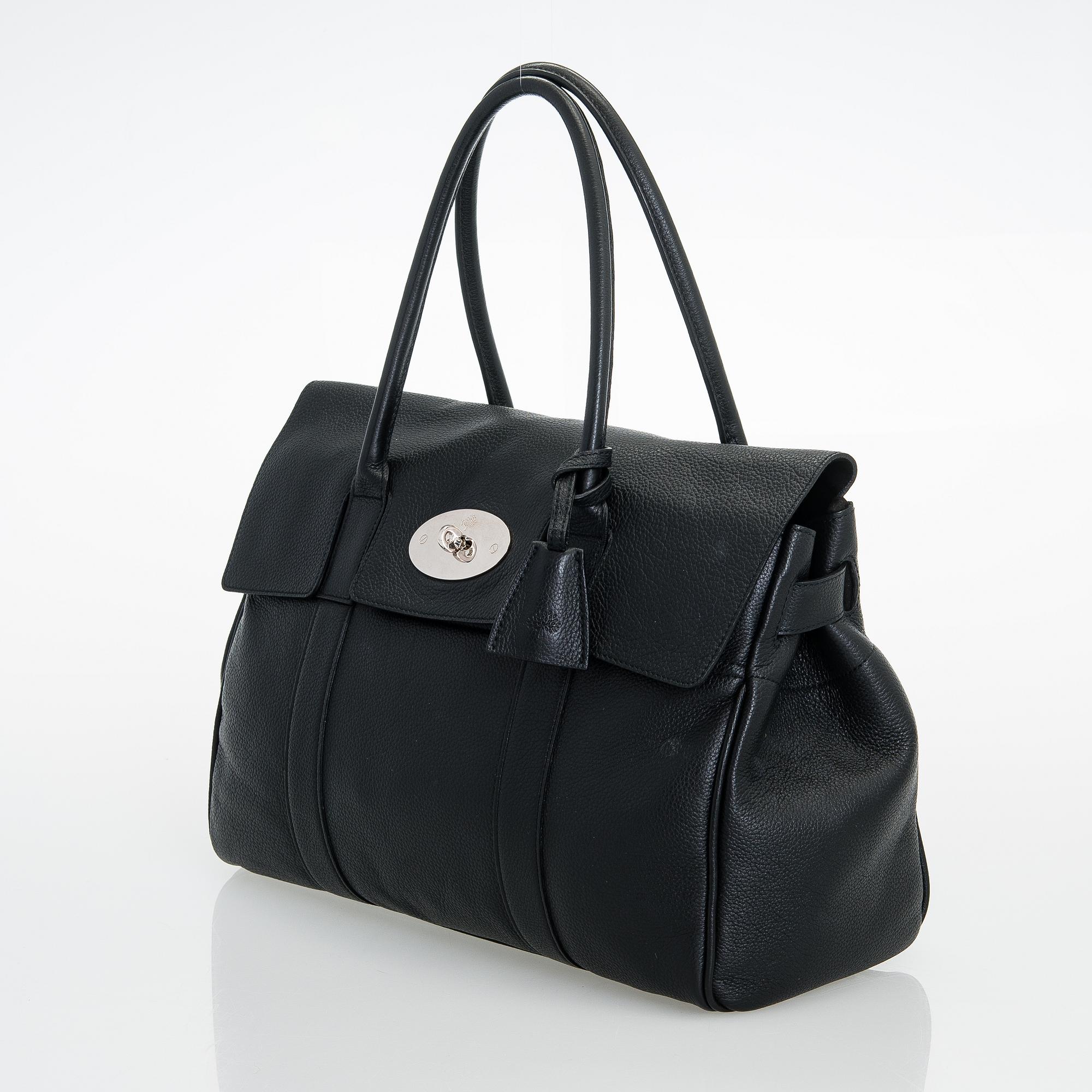 Mulberry, a black leather 'Bayswater' handbag.