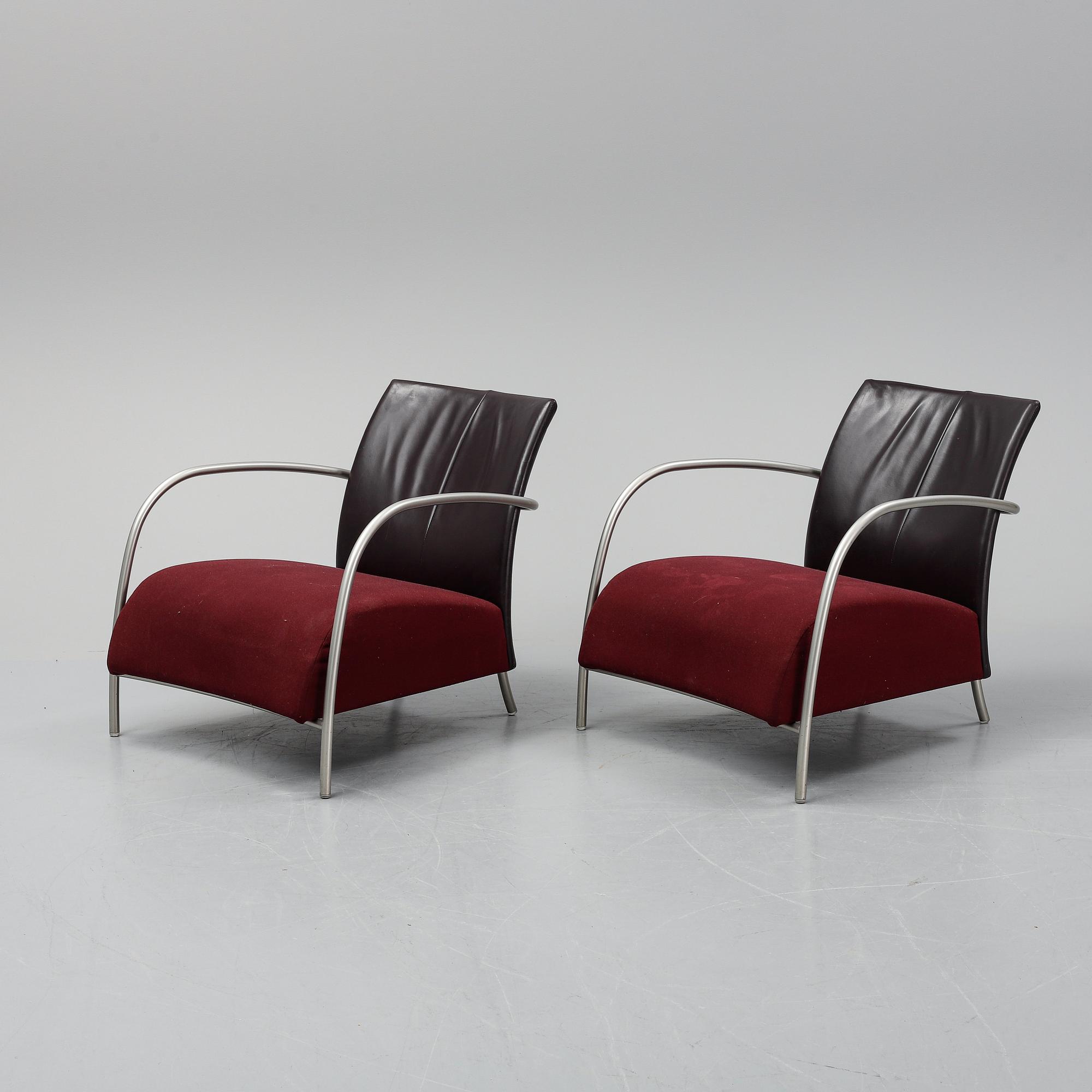 Gijs Papavoine, a pair of "Lomas" easy chairs for Montis.