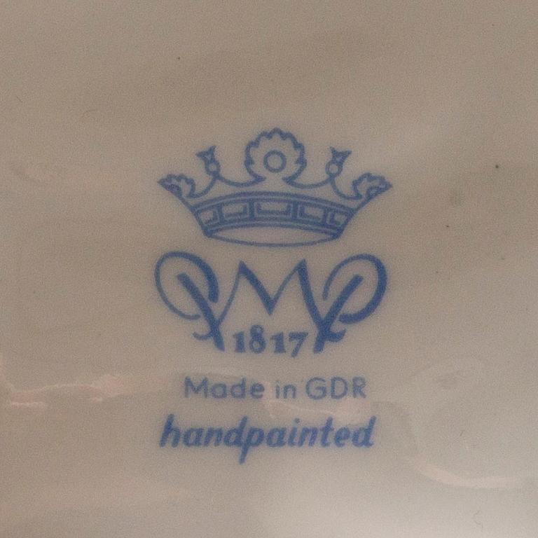 A PMP (Porcelain Manufactory Plaue) table lamp, Germany, later part of the 20th century.