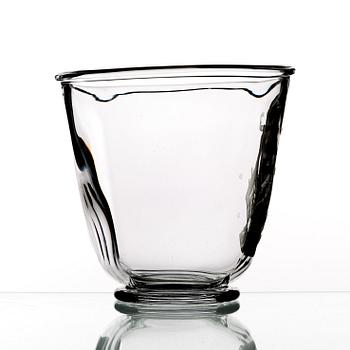 Simon Gate, an engraved glass vase, Orrefors 1954.