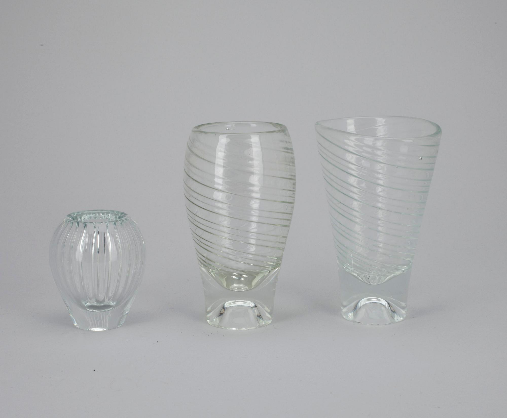VASER, 3 st, glas, "Löytö" (Fynd)-serien, Tapio Wirkkala.