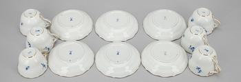 KOPPAR med FAT, 6 par, Meissen stämpel 1934-72.
