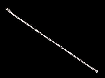 ARMBAND, 18K vitguld, 87 briljantslipade diamanter tot ca 3.10 ct.