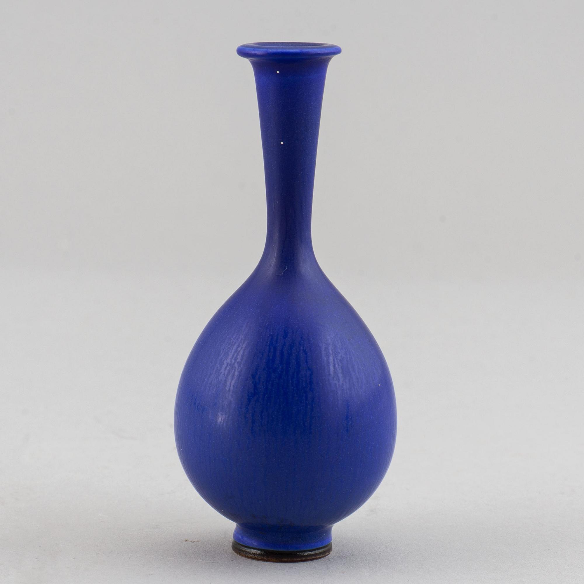 Berndt Friberg, two stoneware vases, Gustavsberg studio, Sweden, one dated 1955.