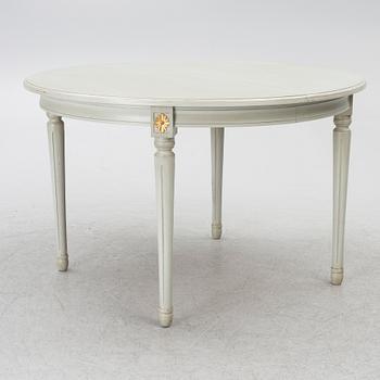 A Gustavian style 'Vegeholm'dining table, KA Roos, second half of the 20th Century.