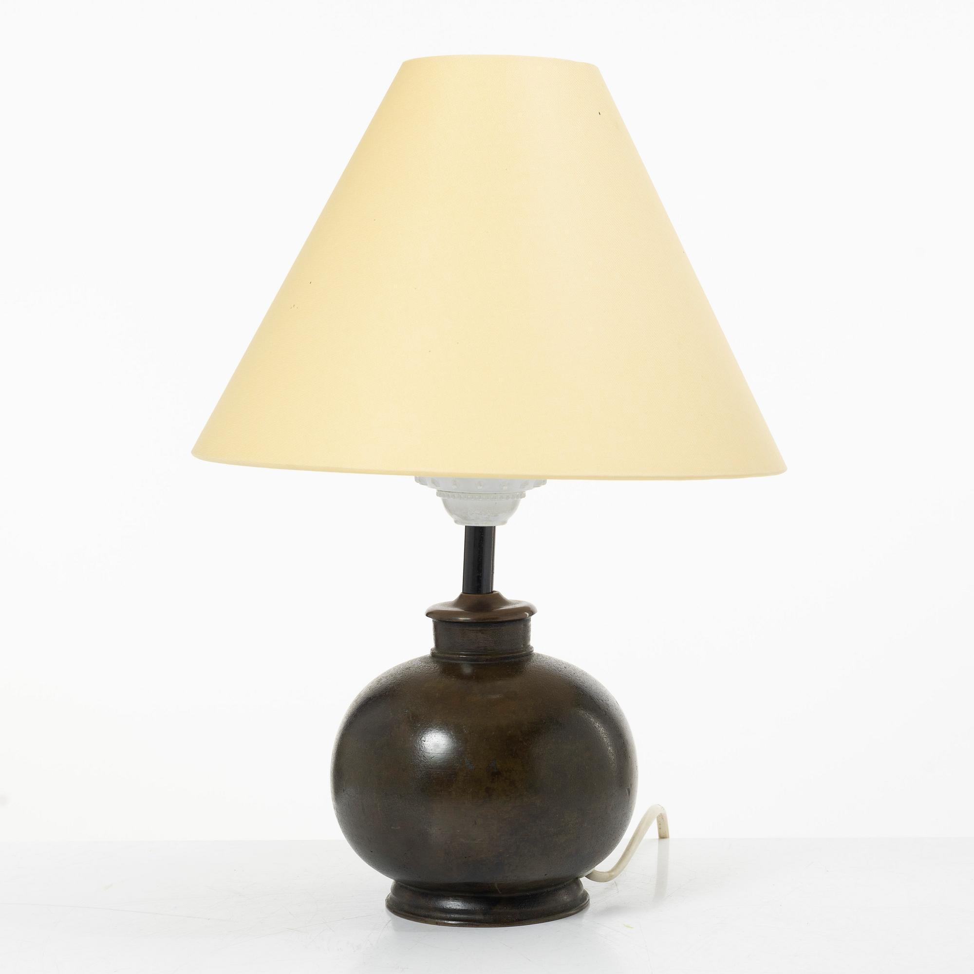 Jacob Ängman, tillskriven, bordslampa, funkis, GAB Brons, 1930-tal.