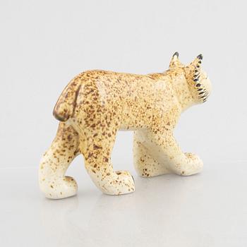 Lisa Larsson, figurin, "Lodjur", WWF i samarbete med Nordiska Kompaniet, Gustavsberg, 1975-87.