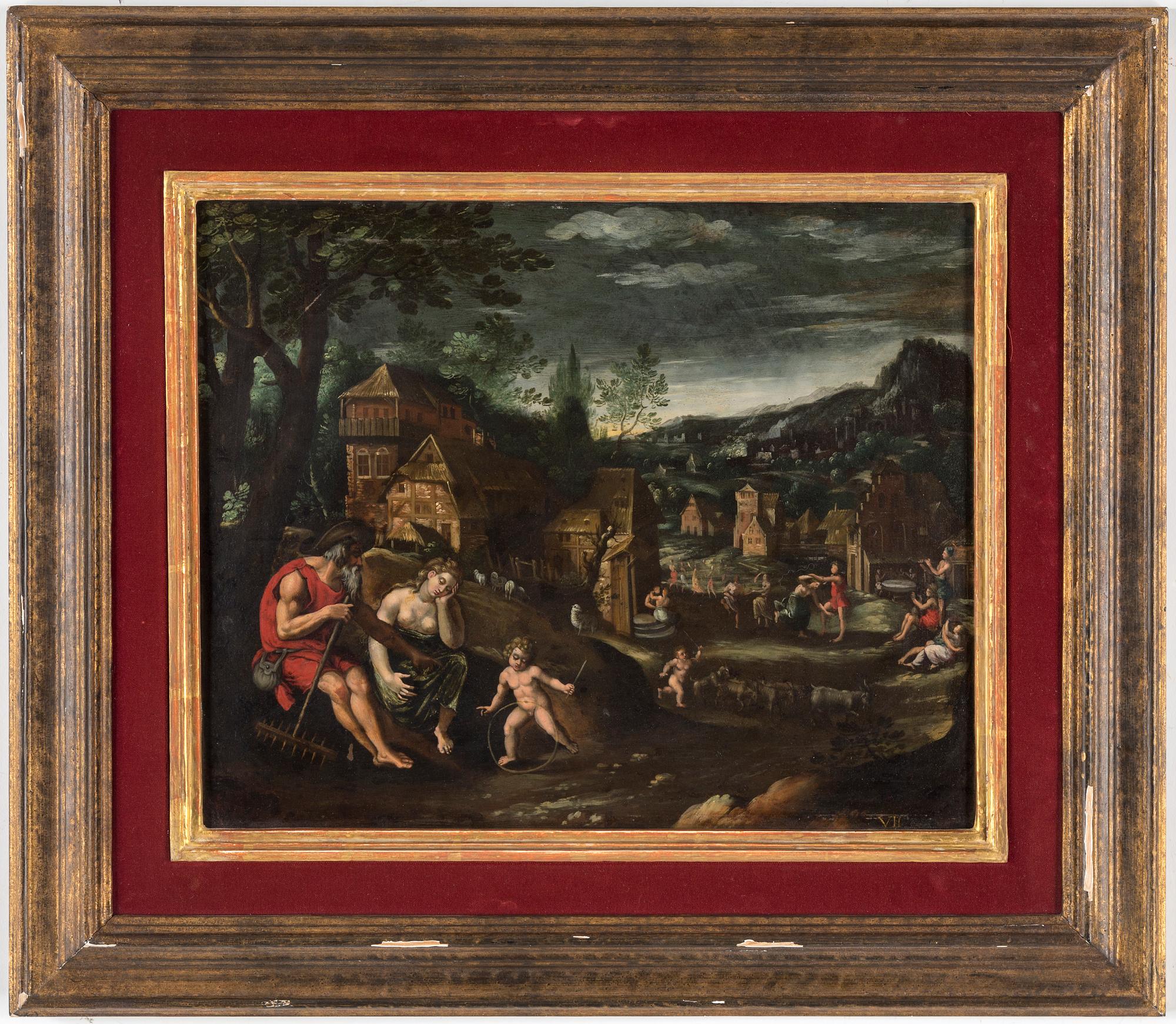 SIMON DE VOS, follow of, copper panel.