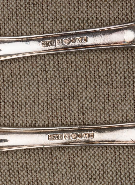 BESTICKSERVIS, 82 delar, silver, modell "Prins Albert", GAB, 1970-tal. Total vikt ca 3900 g.