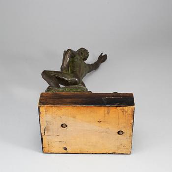 DAVID WRETLING, sculpture. Signed and dated. Foundry mark. Bronze.