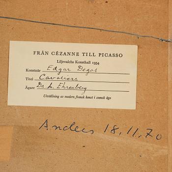 Edgar Degas, "Deux Cavaliers" (Two riders).