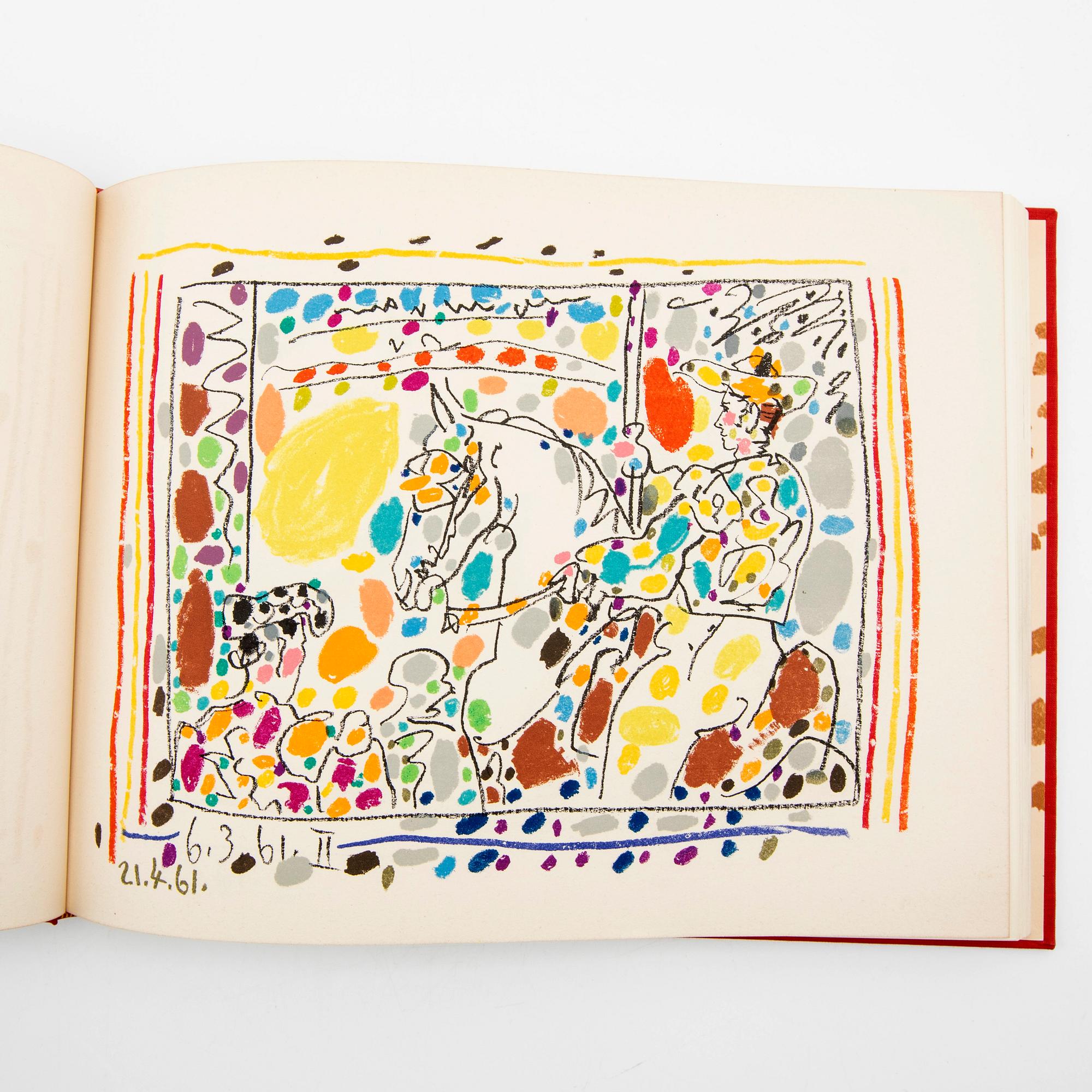 Pablo Picasso, bok, "Toreros", med fyra litografier, André Seuret, Monte Carlo, 1961.