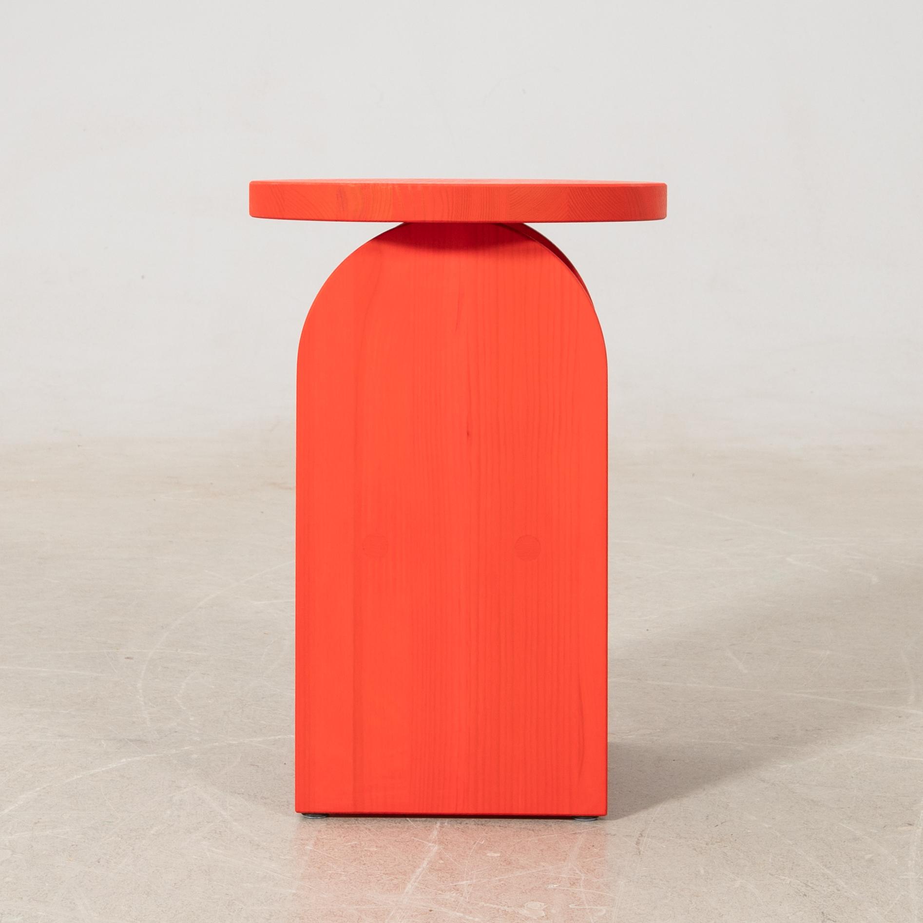 Sami Kallio, stool/table, "Arc", no. 1, prototype, made by Sami.