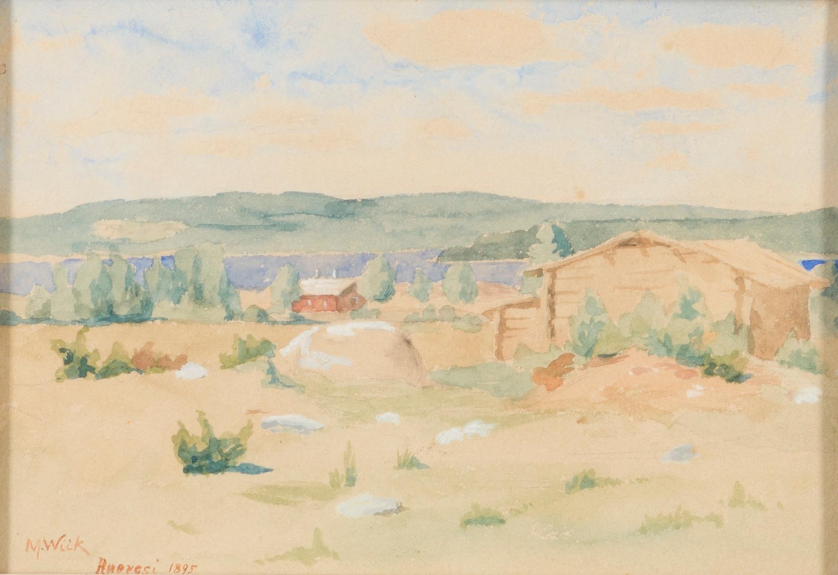 MARIA WIIK, watercolour, signed and dated Ruovesi 1895.