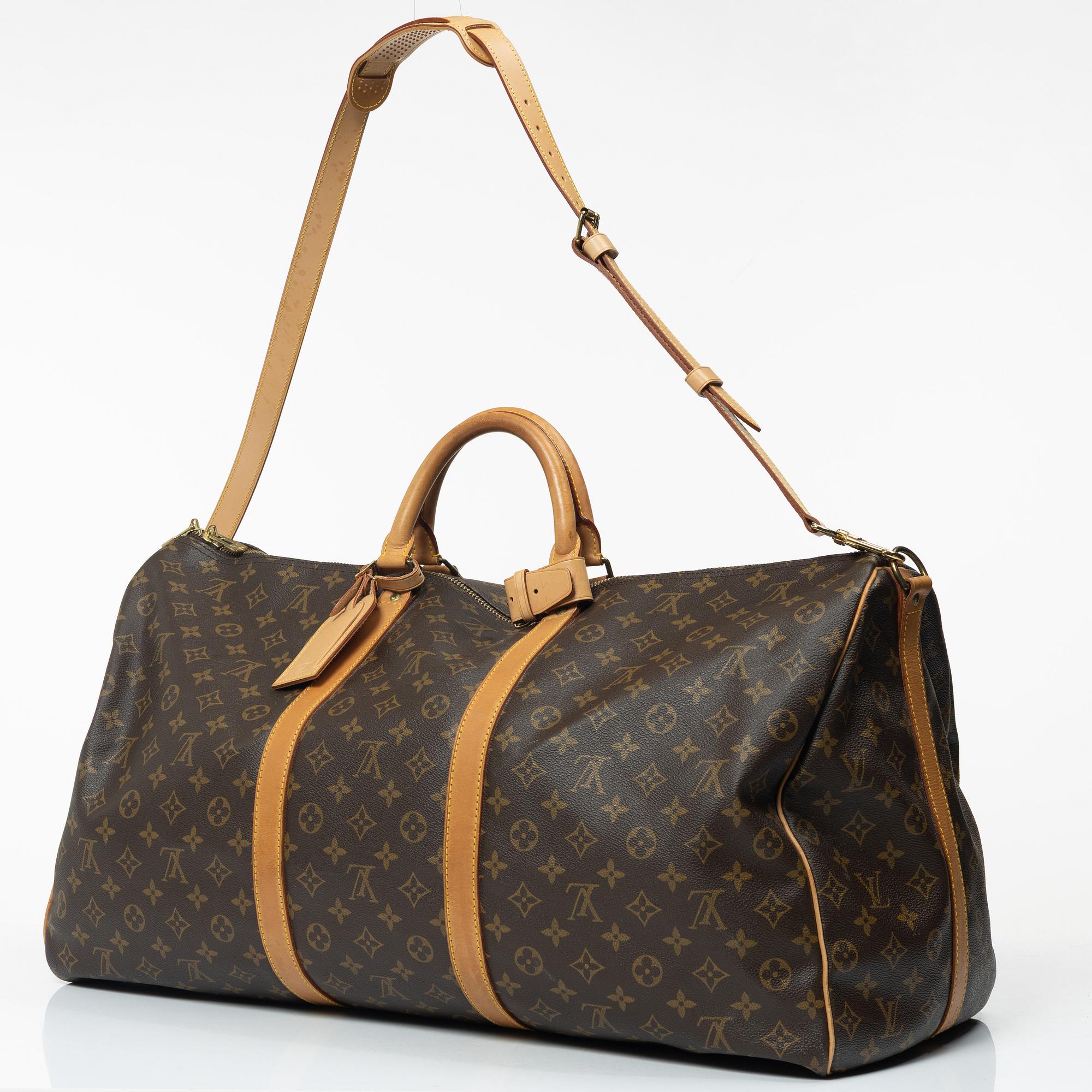 Louis Vuitton, weekend bag, "Keepall 60 Bandoulière".