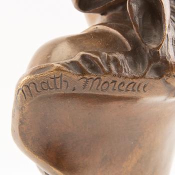 Mathurin Moreau, after sculpture, bears a signature, patinated bronze.