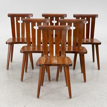 Göran Malmvall, six chairs, Svensk Fur, Karl Andersson & Söner, 1970-tal.