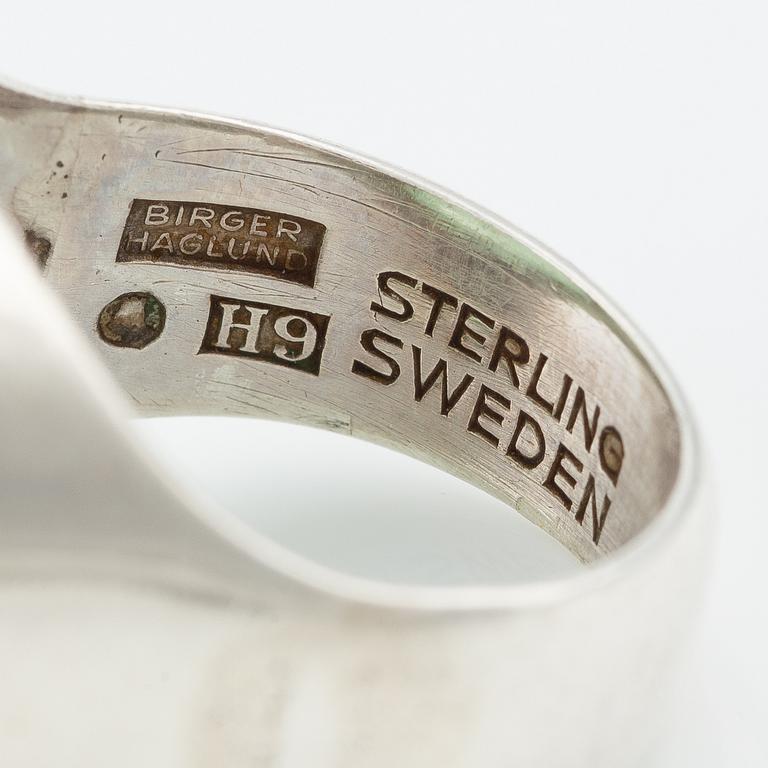 Birger Haglund, ring, sterling silver, Stockholm 1958.