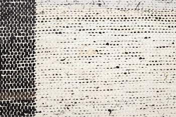 Björn Lundberg, gallerimatta, "Natt och Dag/Dag och Natt", trasmatta, ca 388,5-398 x 128-129 cm.